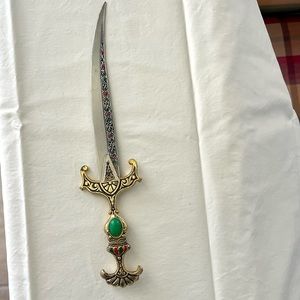 Vintage letter opener, Ornate dagger / sword style